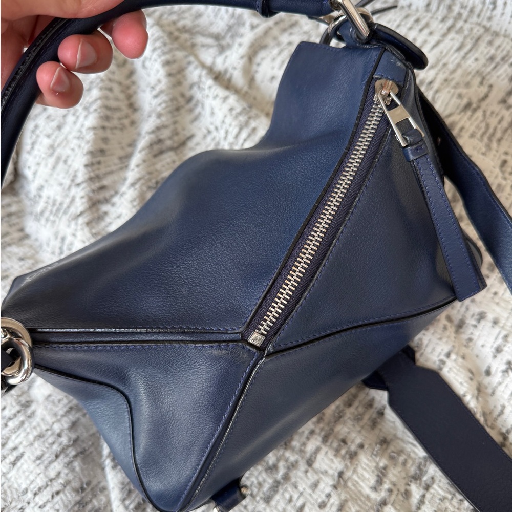 Loewe Small Puzzle Bag in Marine Blue - Picture 3 of 11